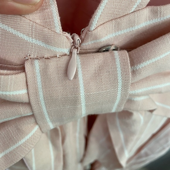 GAL MEETS GLAM Samantha Slub Stripe Fit & Flare Midi Dress, size10 - Picture 10 of 12